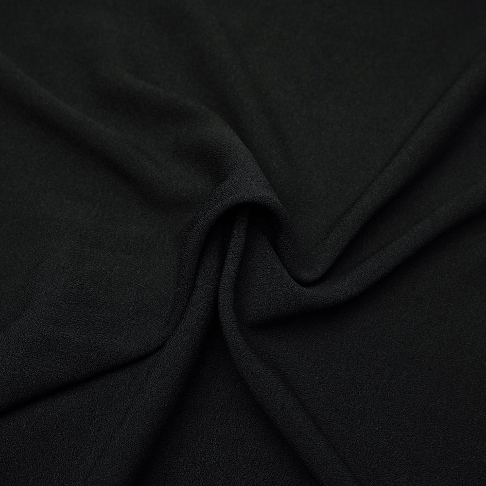 Tecido alfaiataria creponada com elastano preto