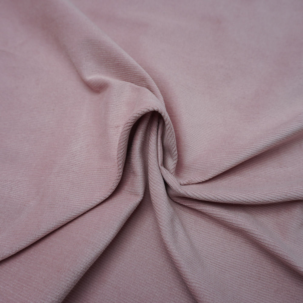 Tecido veludo cotelê com elastano rose quartz (outono/inverno)
