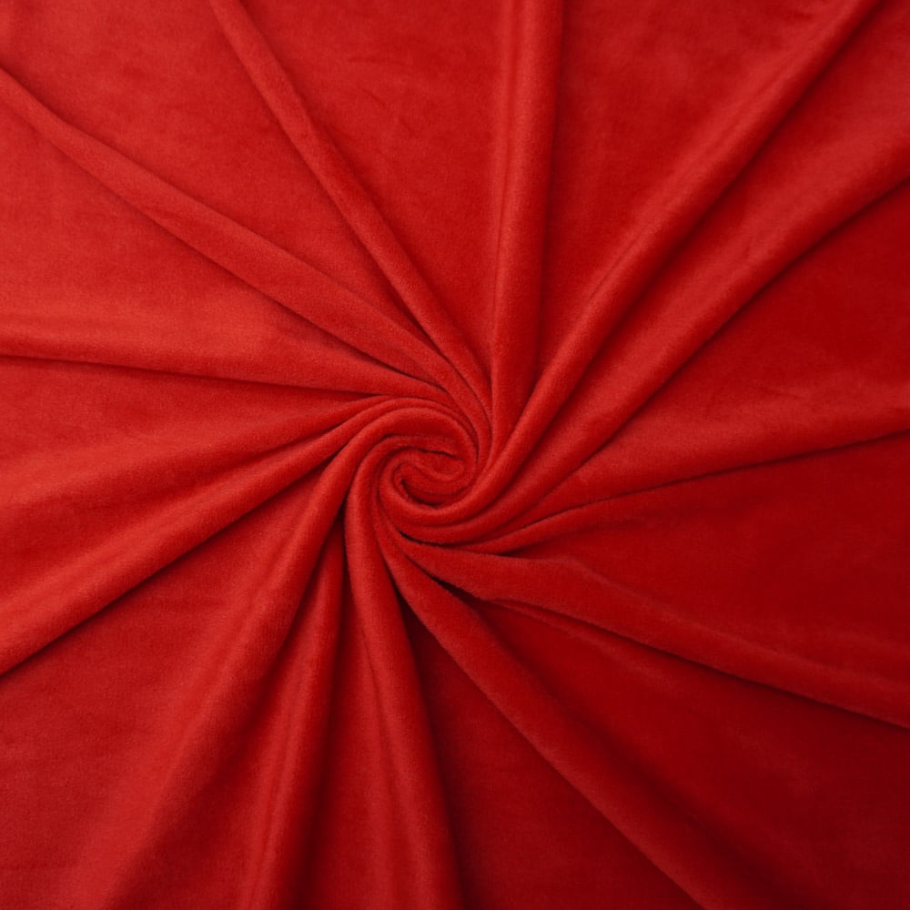 Tecido plush vermelho (outono/inverno)