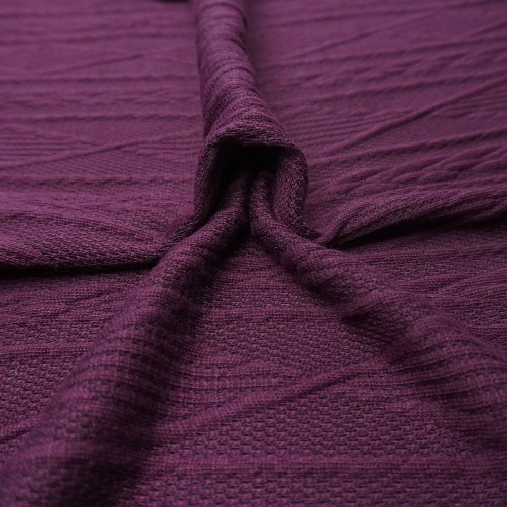 Tecido malha tricot marsala