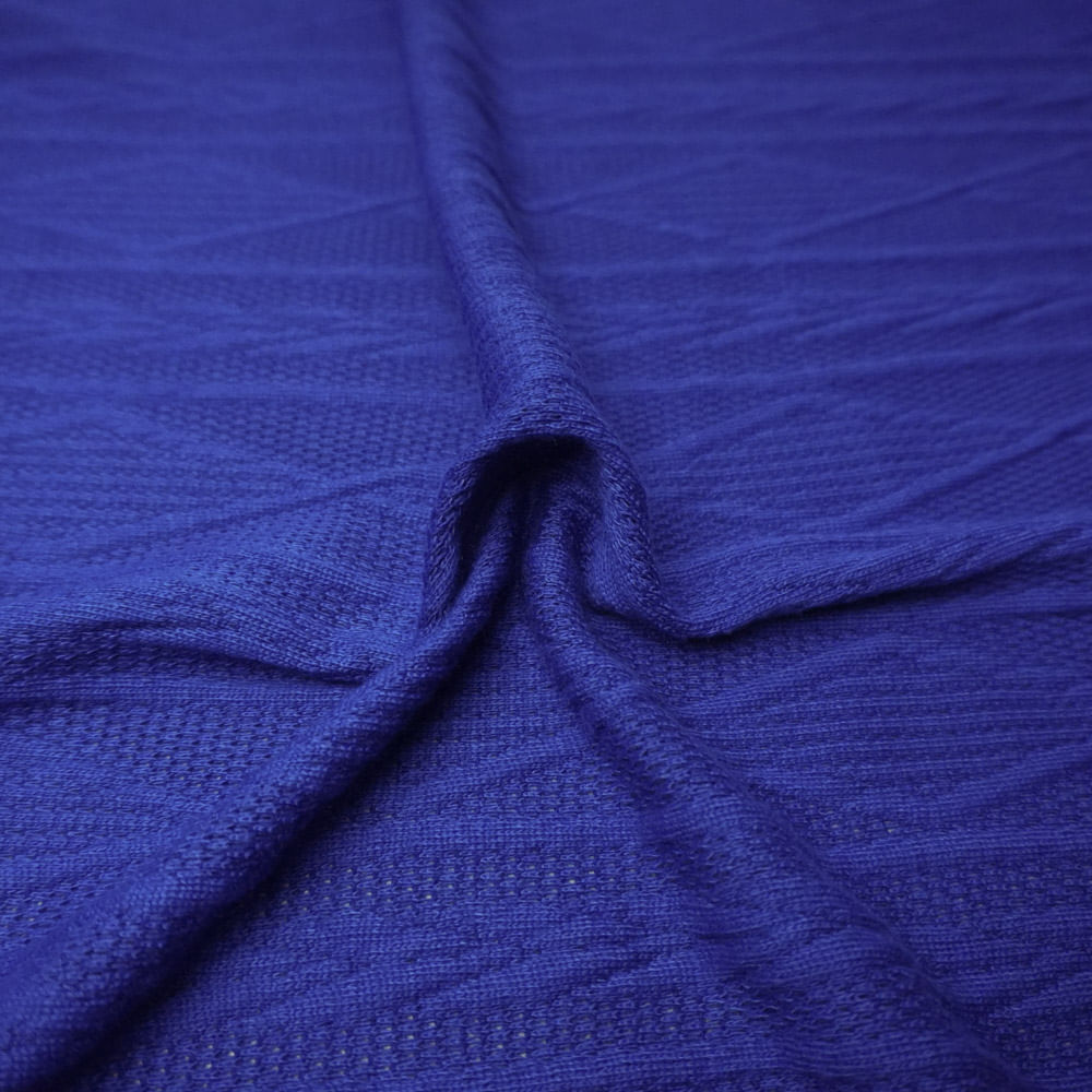 Tecido malha tricot azul royal