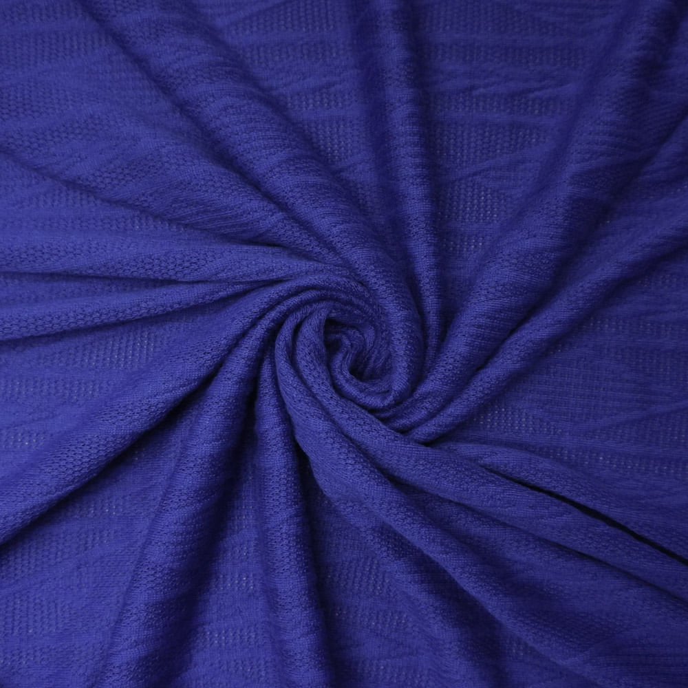 Tecido malha tricot azul royal