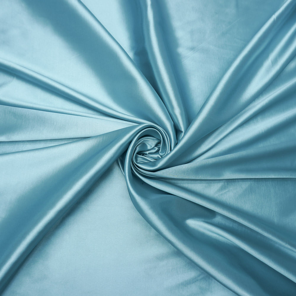 Tecido cetim com elastano azul turquesa