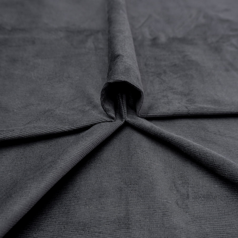 Tecido veludo cotelê com elastano cinza