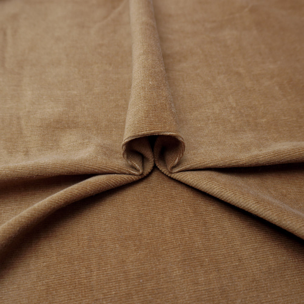 Tecido veludo cotelê com elastano marrom (outono/inverno)