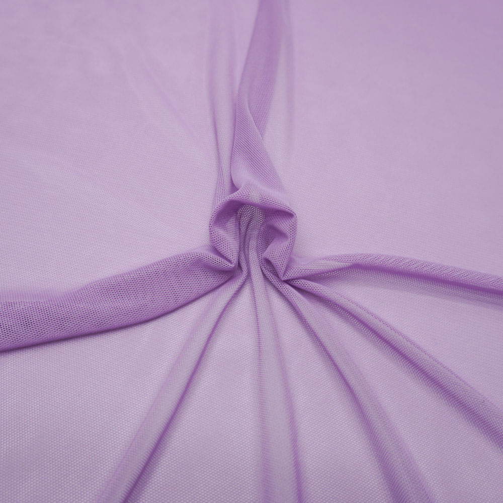 Tecido tule de malha lilás