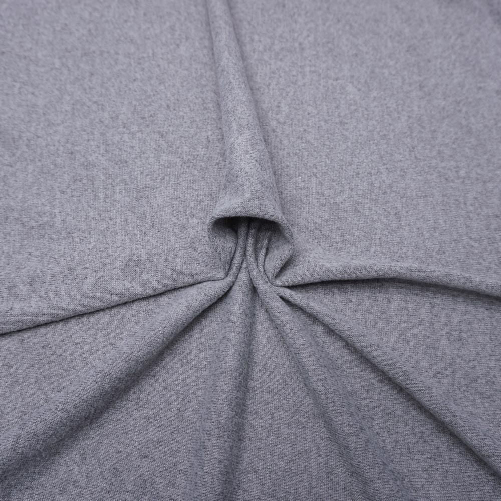 Tecido malha tricot leve cinza