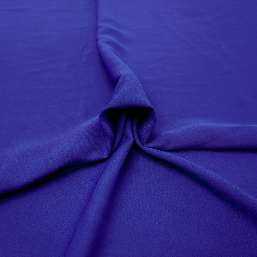 Tecido musseline toque de seda encorpado azul royal