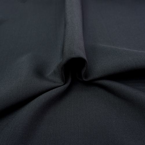 Tecido crepe de lã mista italiano preto  (Tecido Italiano legítimo)