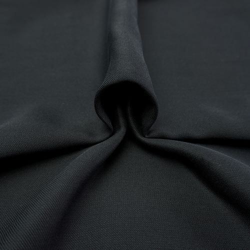 Tecido lã mista diagonal preto (tecido italiano legítimo)