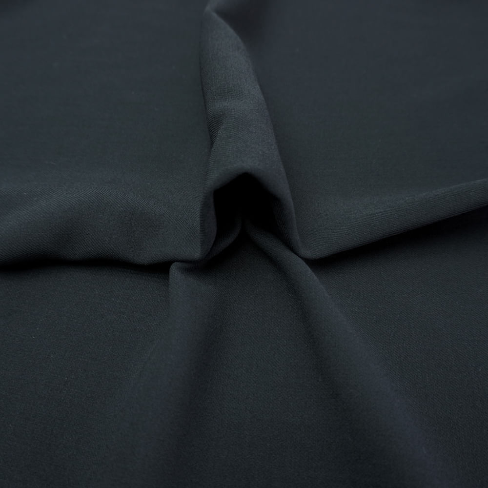 Tecido lã mista preto (tecido italiano legítimo)