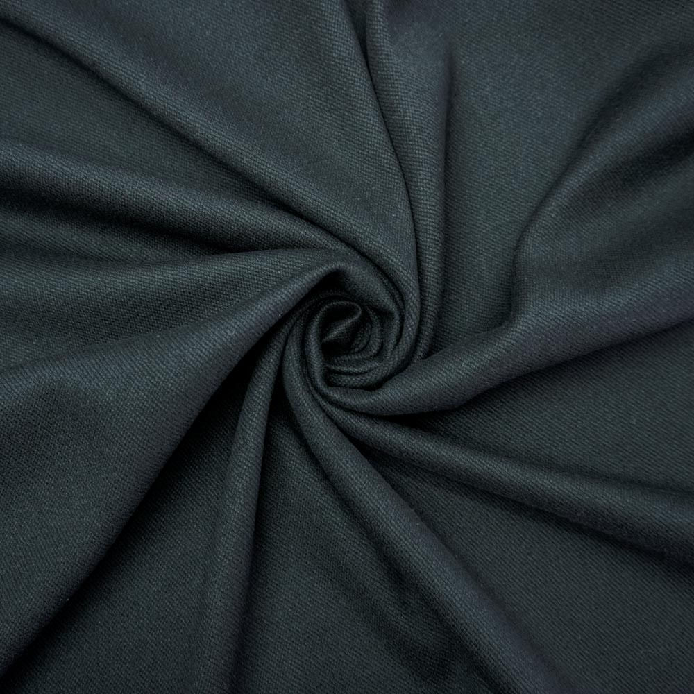 Tecido lã mista diagonal preto (tecido italiano legítimo)