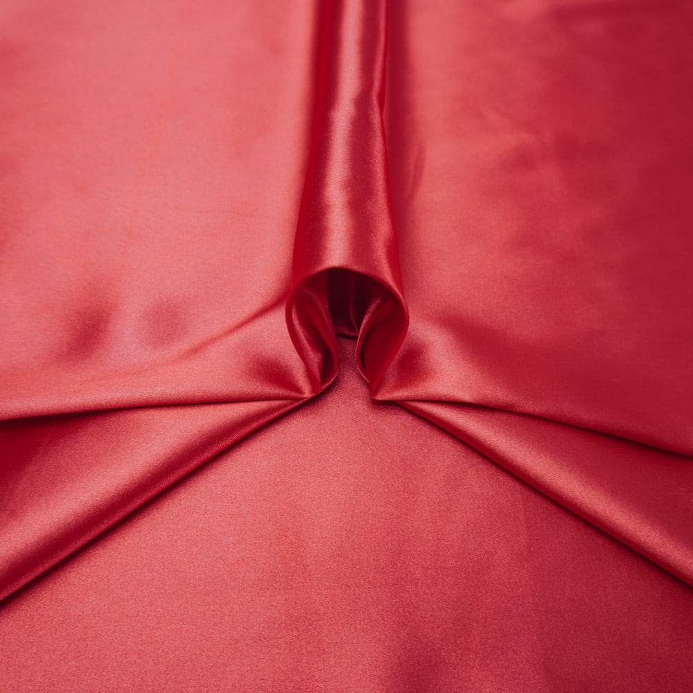 Tecido cetim com elastano vermelho