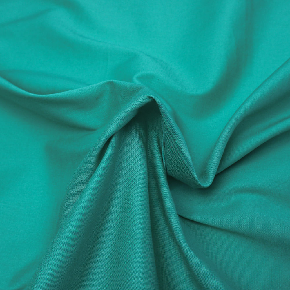 Tecido tricoline com elastano verde tiffany