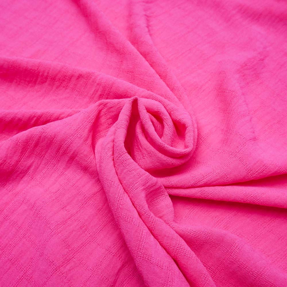 Tecido crepe summer magnetado rosa neon