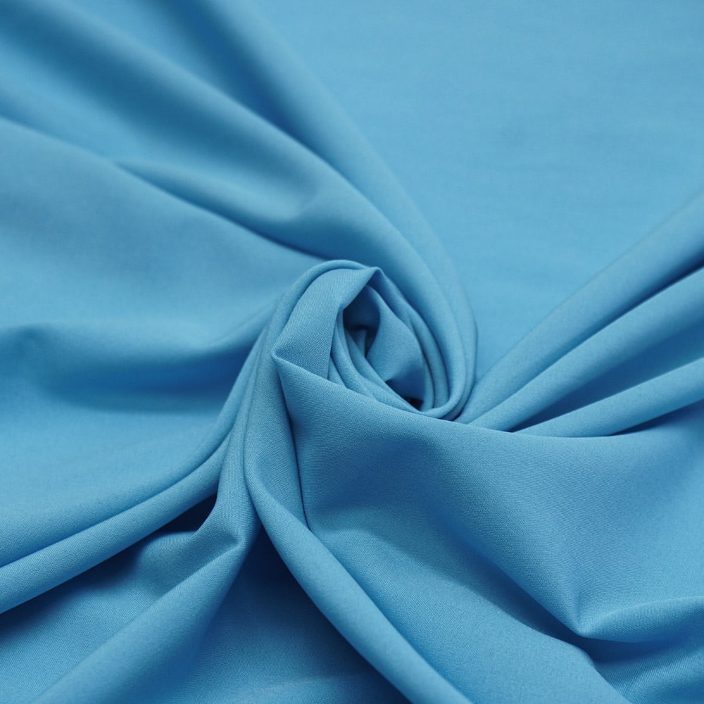Tecido seda pluma azul