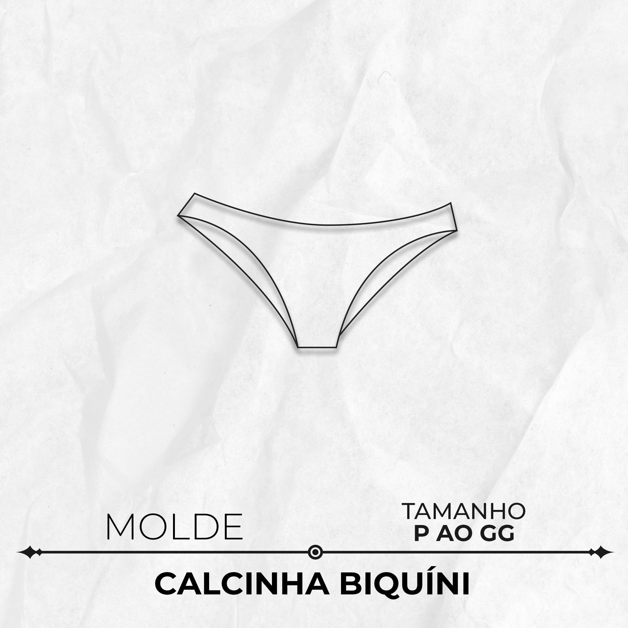 Molde lingerie calcinha biquíni by Marlene Mukai