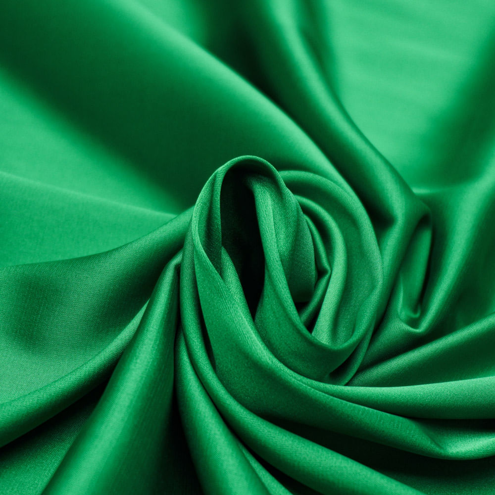Tecido crepe lorraine verde bandeira