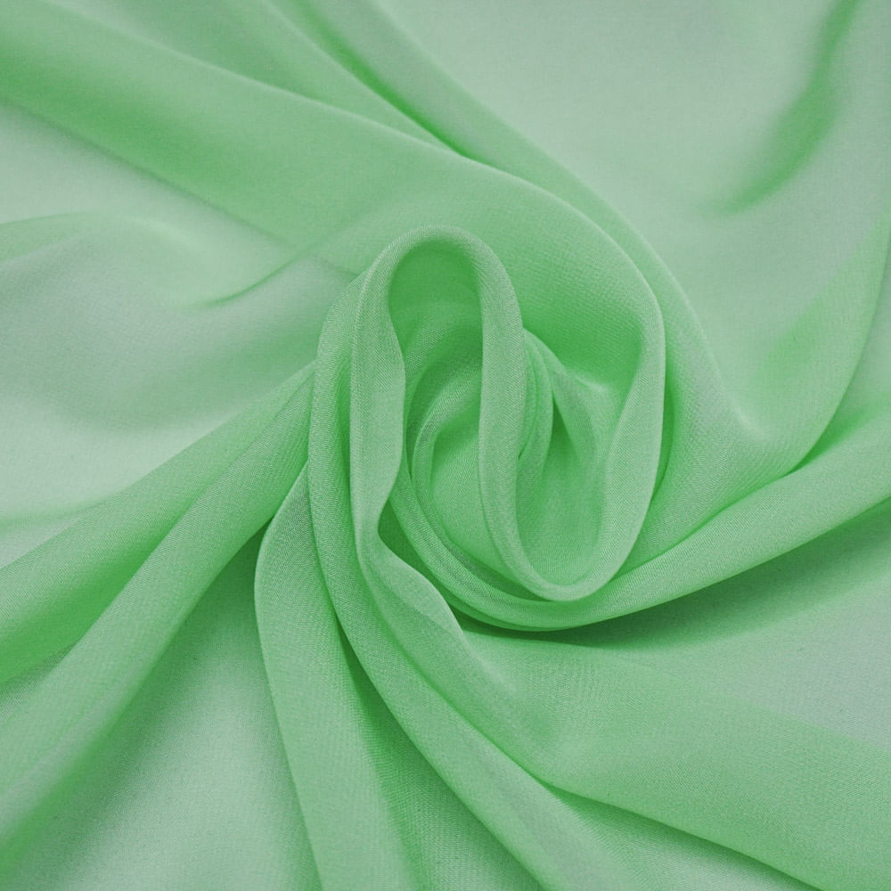 Tecido gazar toque de seda verde bebê