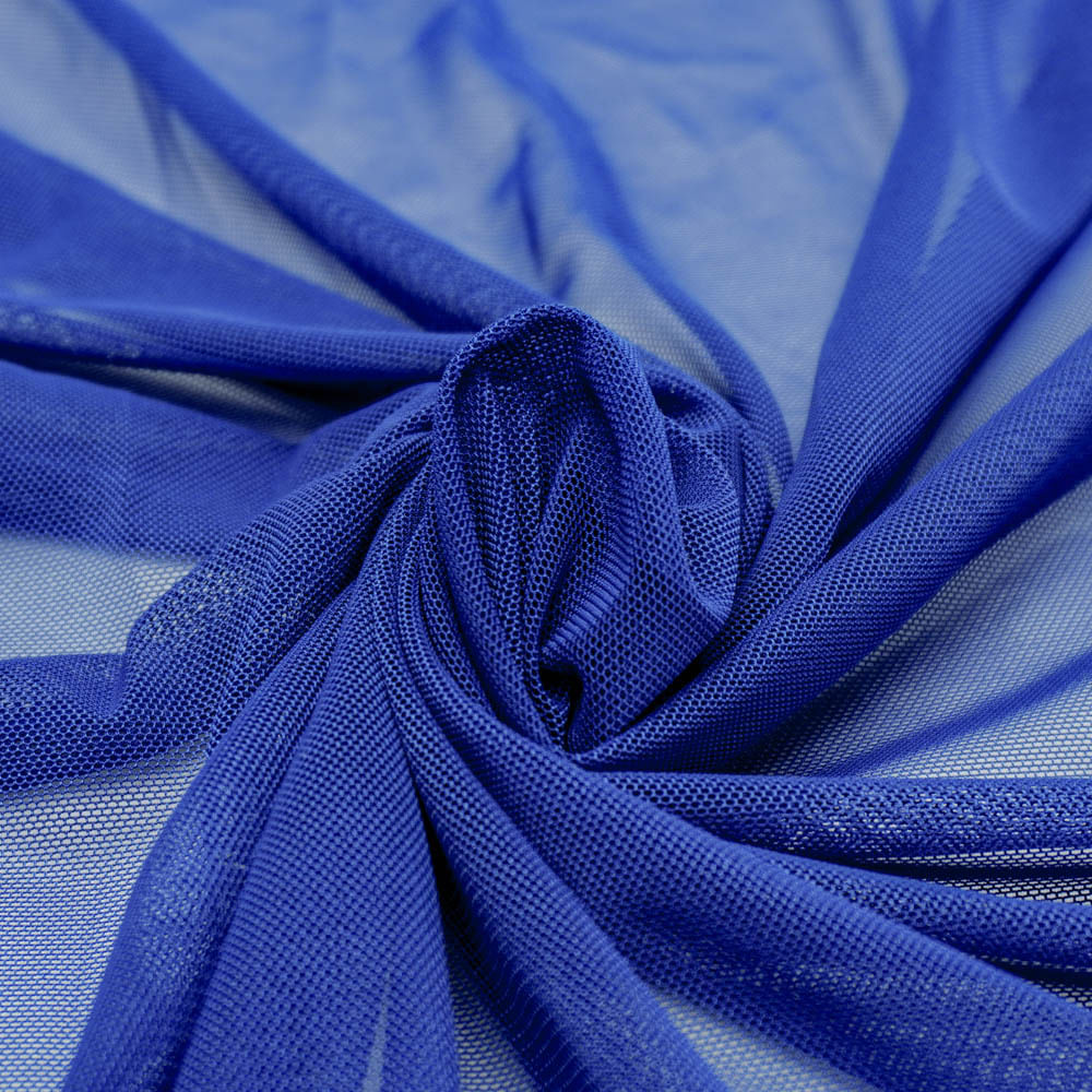 Tecido tule de malha azul royal