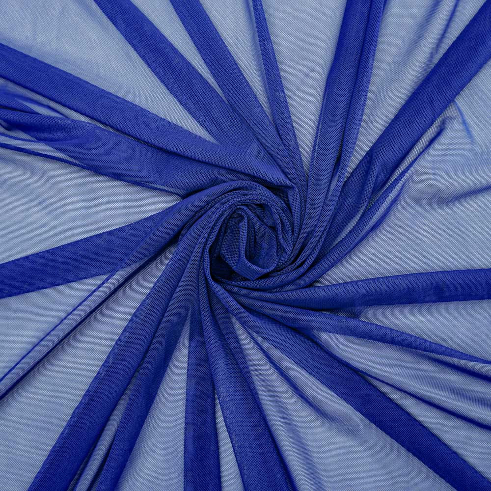 Tecido tule de malha azul royal