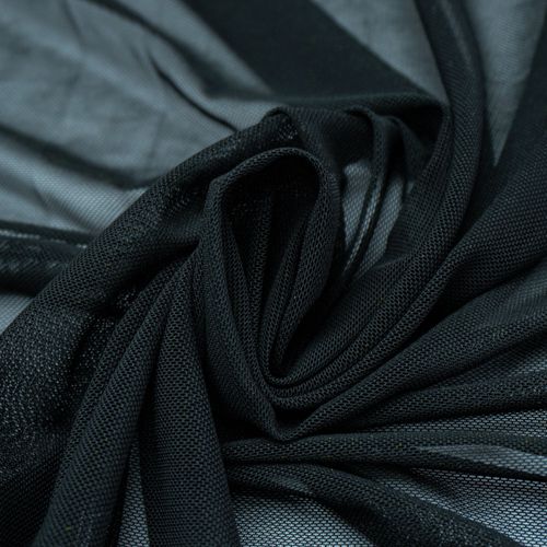 Tecido tule de malha preto