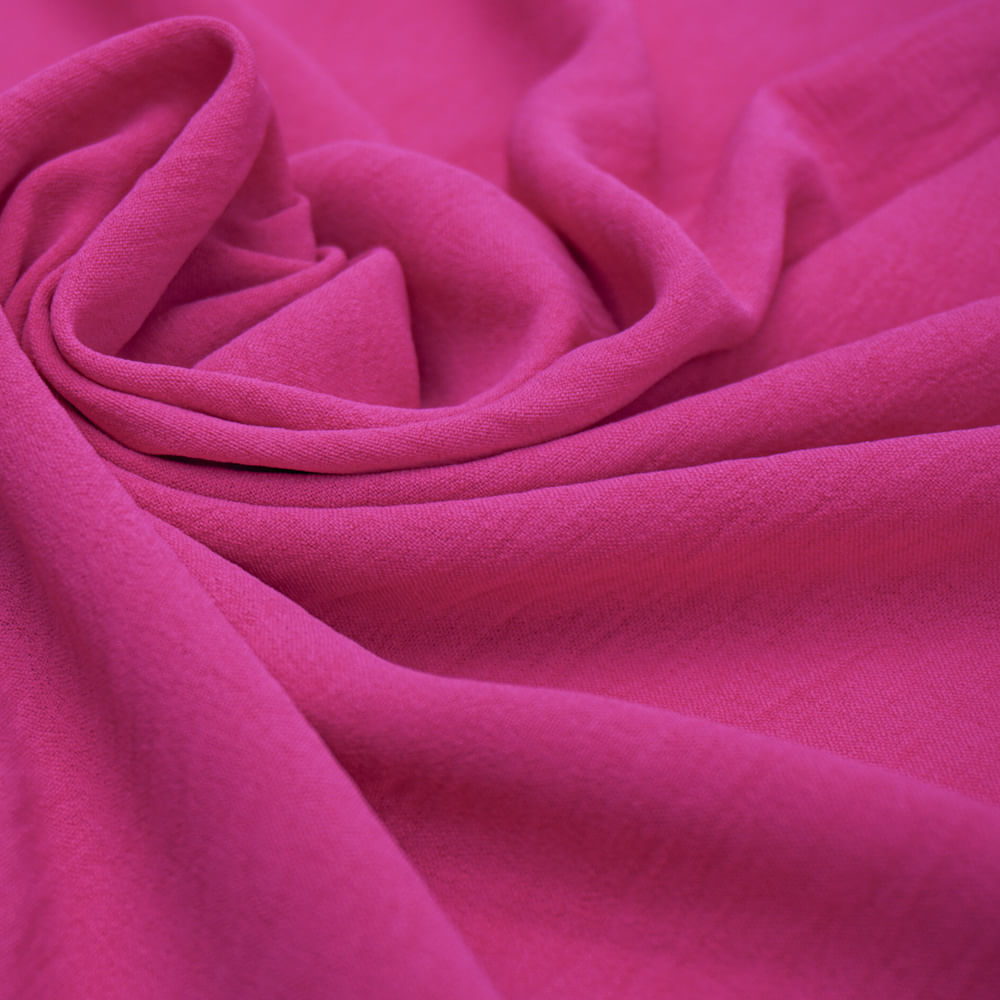 Tecido crepe summer rosa chiclete