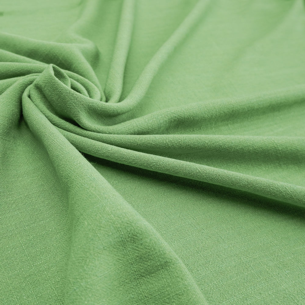 Tecido viscolinho verde folha claro