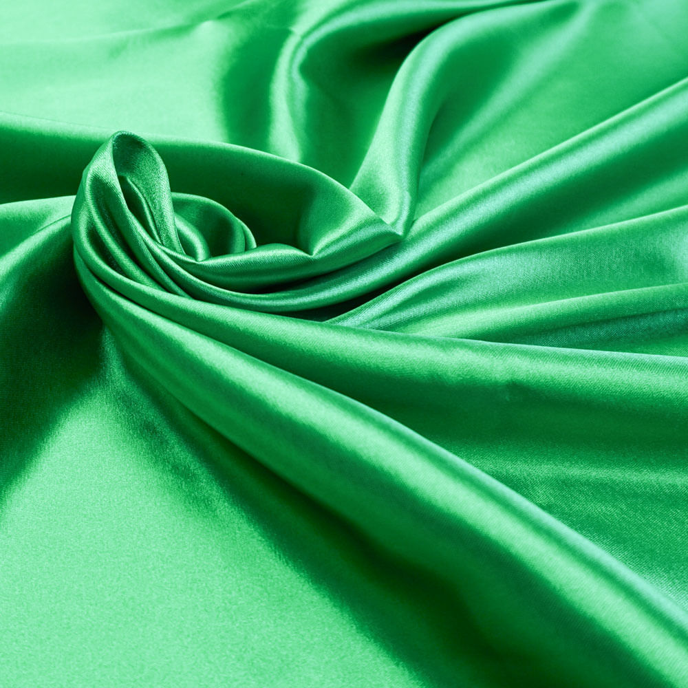 Tecido cetim com elastano verde bandeira