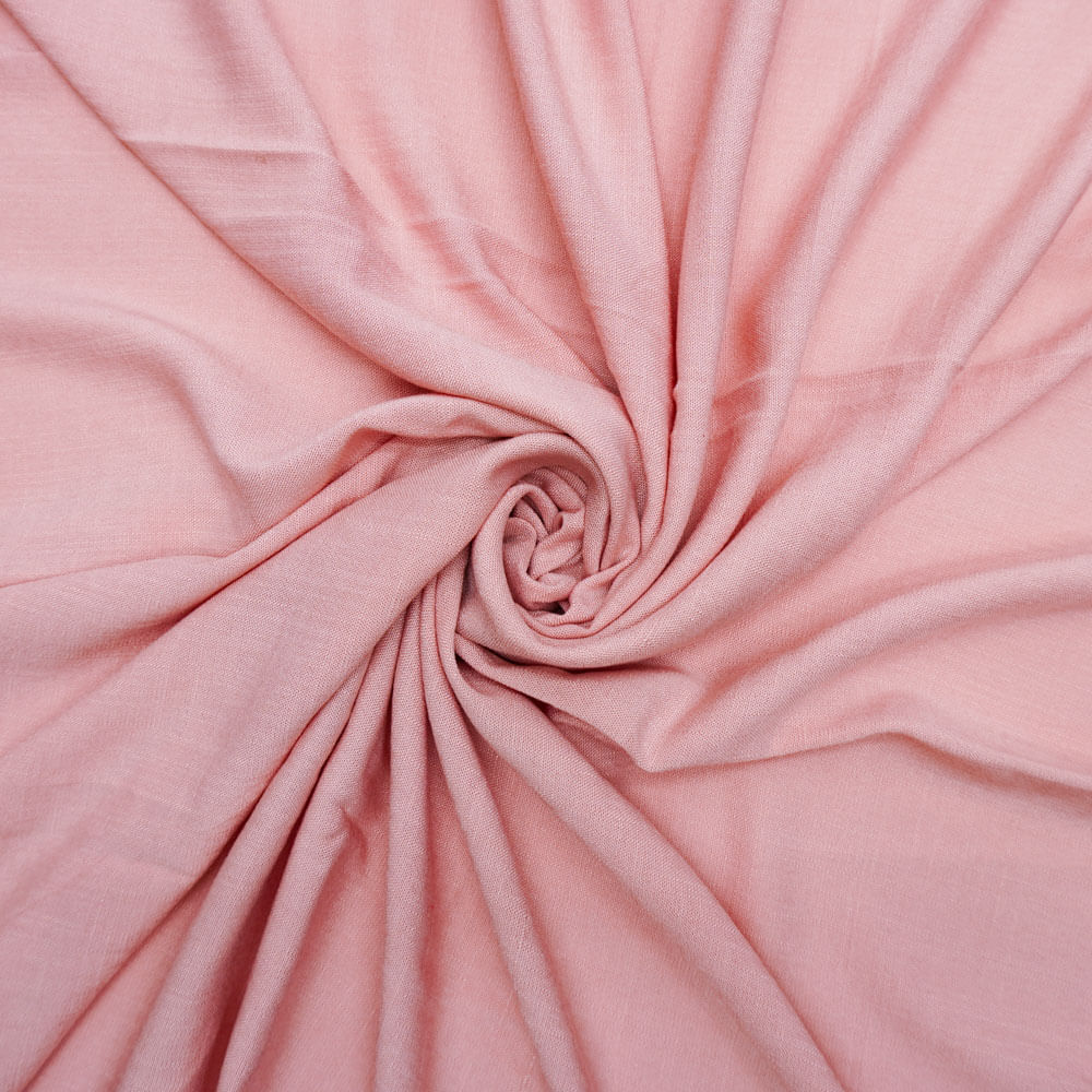 Tecido viscose com elastano rústico rosê - un 75cm x 145cm