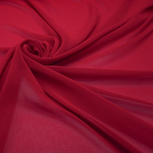 Tecido musseline toque de seda vermelho escuro