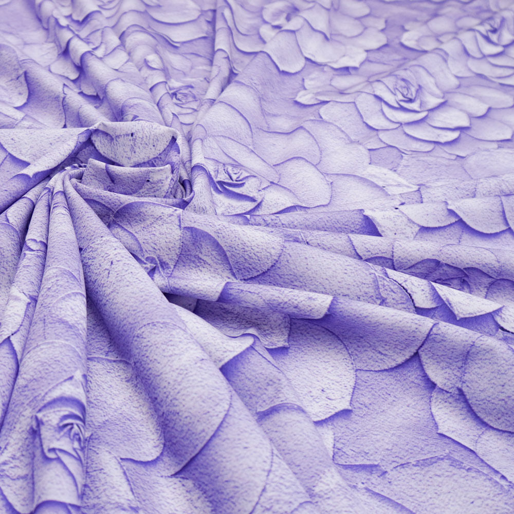 Tecido seda pluma estampado floral suculenta