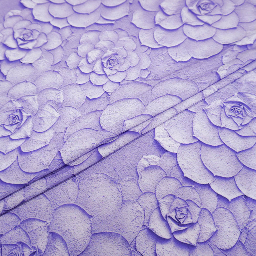 Tecido seda pluma estampado floral suculenta