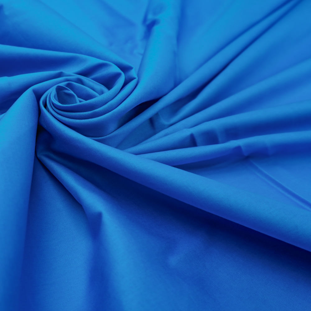 Tecido tricoline com elastano azul royal