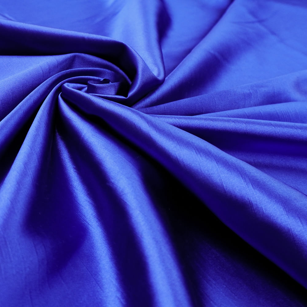 Tecido shantung com elastano azul royal