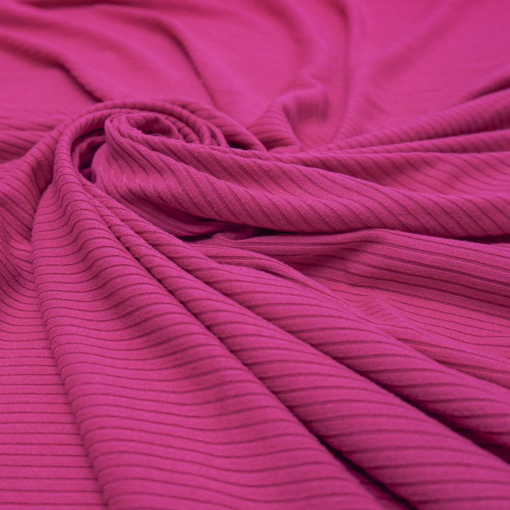 Tecido malha canelada pink