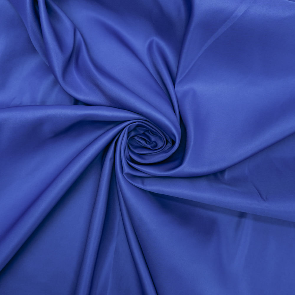 Tecido cetim bucol azul royal