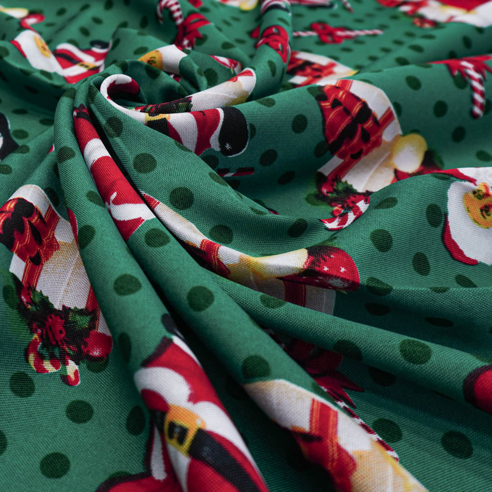 tecido toalha de mesa verde/vermelho natalinho