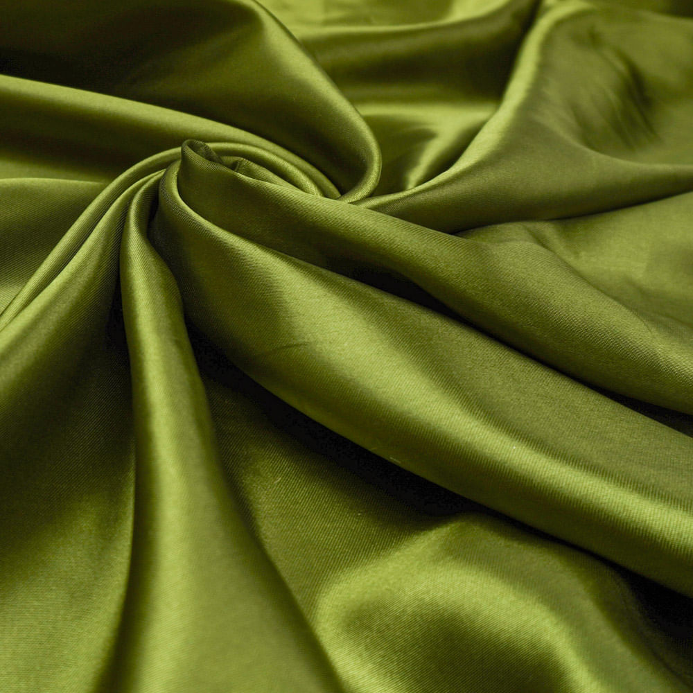 Tecido cetim charmousse verde oliva