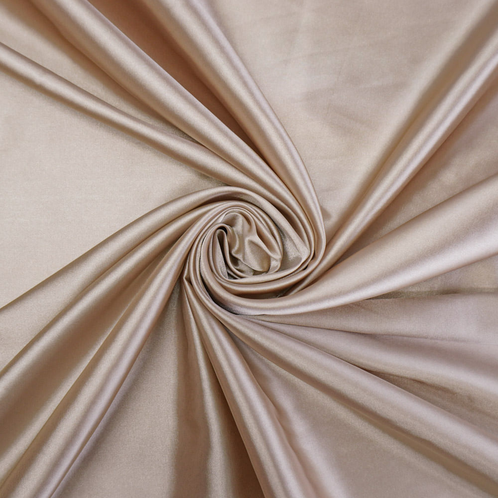 Tecido cetim toque de seda com elastano nude