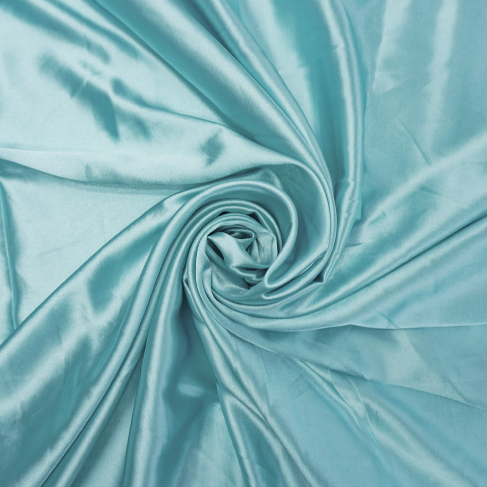 Tecido cetim com elastano azul tiffany