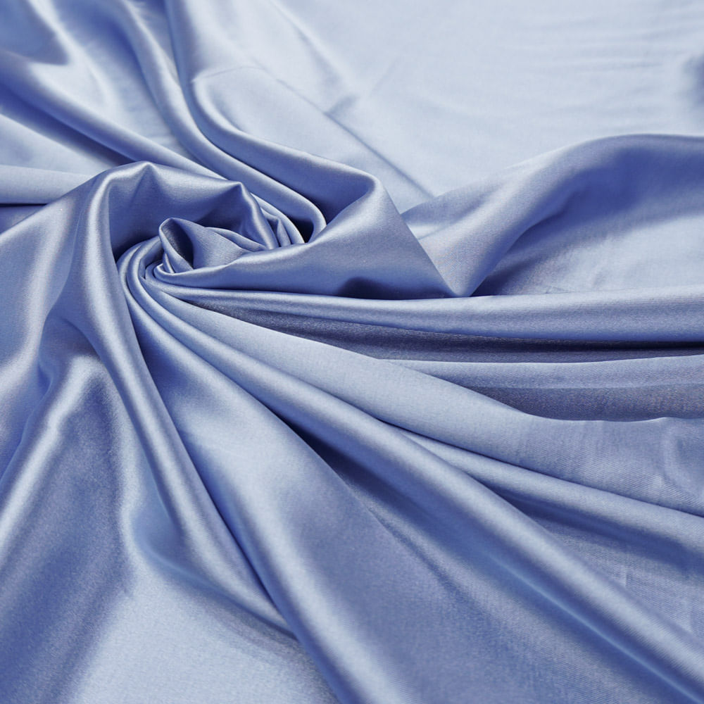 Tecido cetim com elastano azul acinzentado