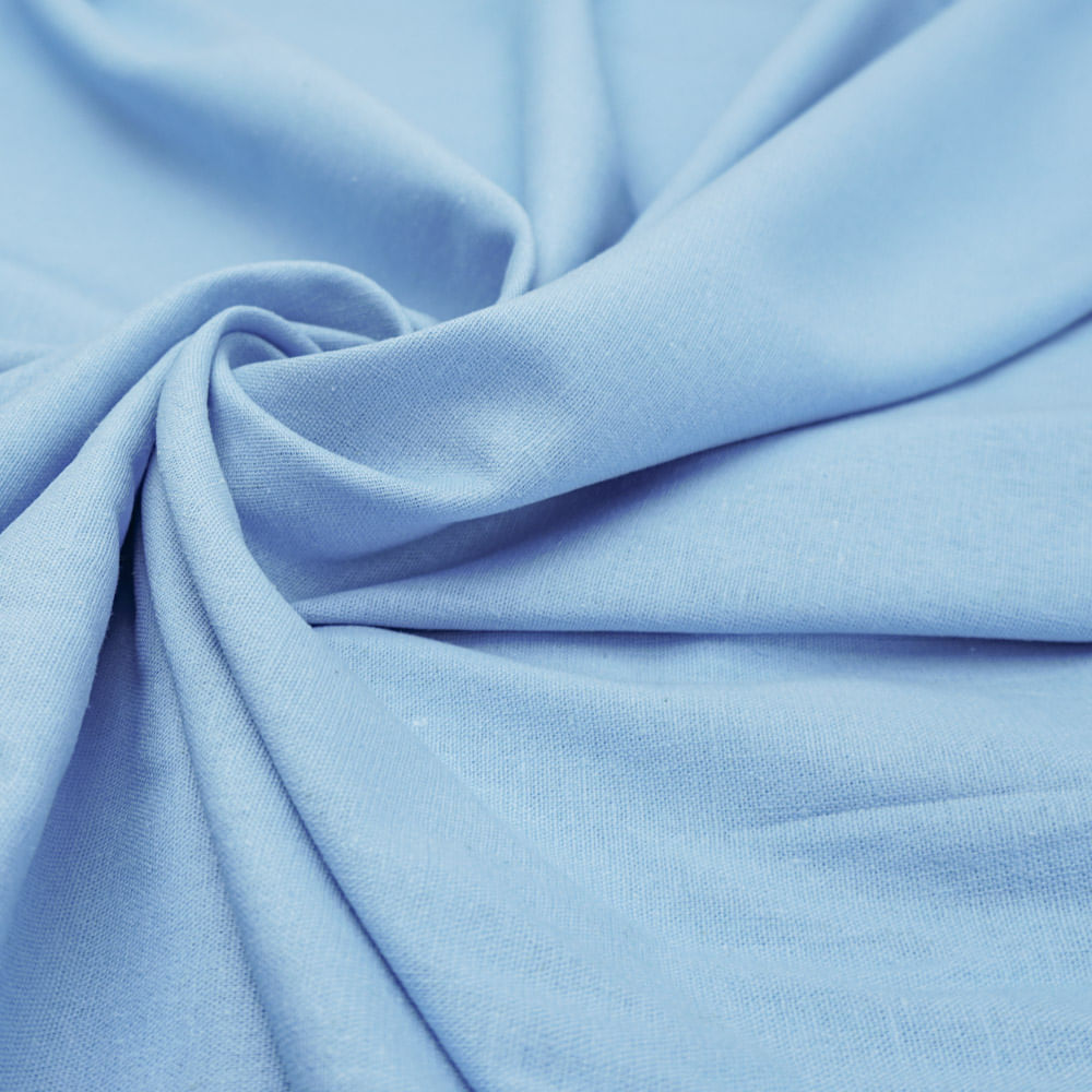 Tecido viscolinho com elastano azul serenity