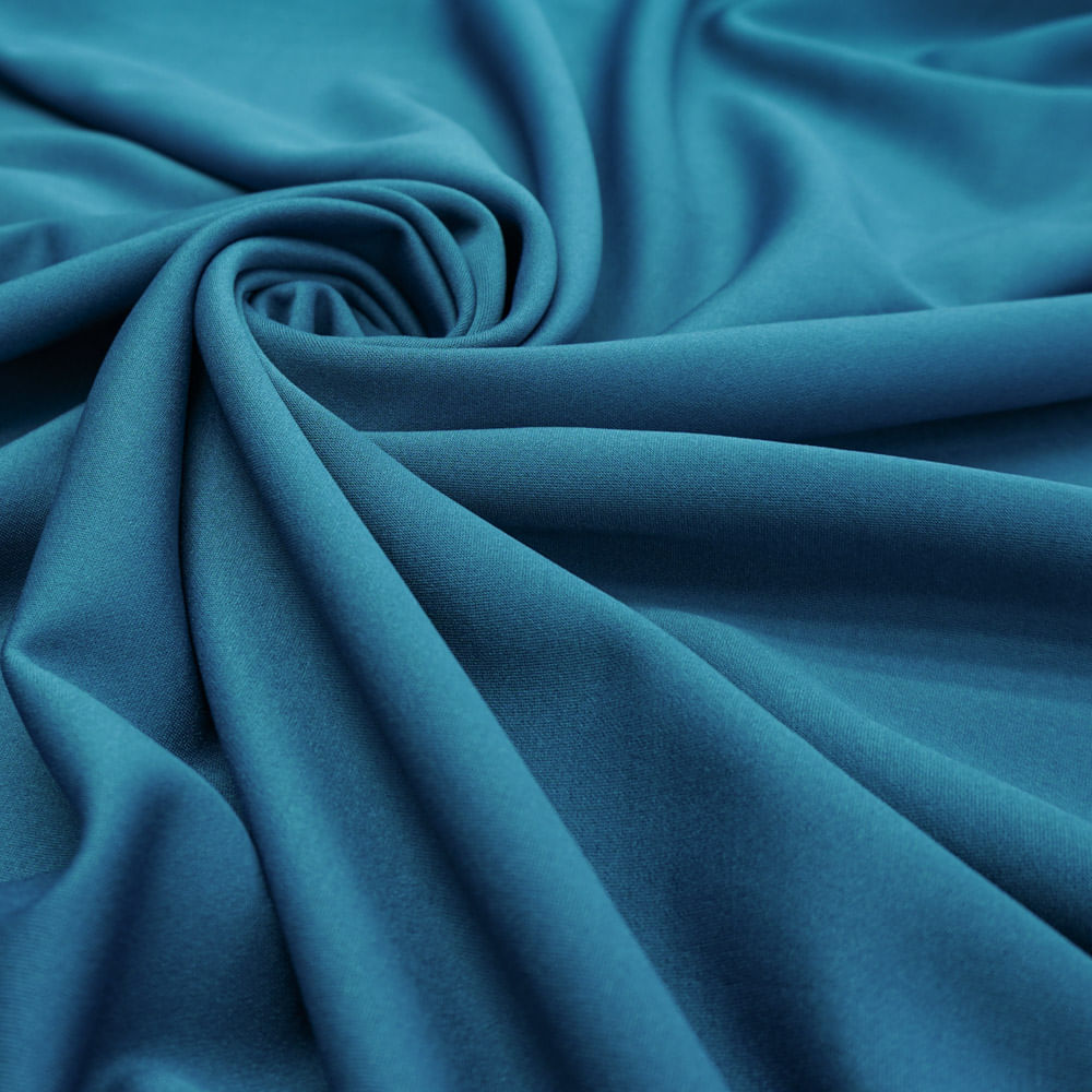 Tecido malha montaria (neoprene) azul pavão