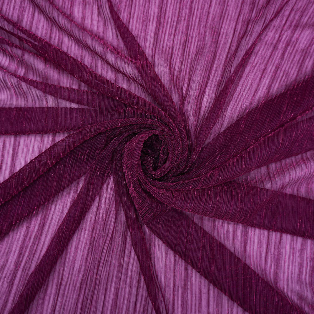 Tecido tule canelado fio lurex pink