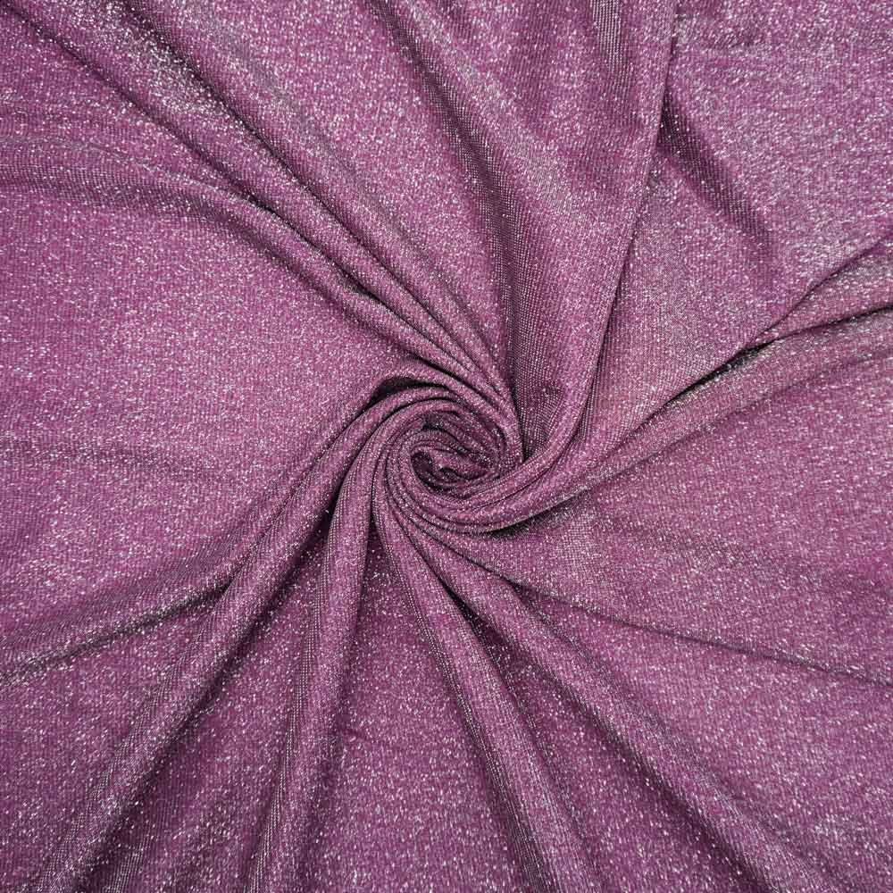 Tecido malha acetinado lurex rosa furta cor rosa