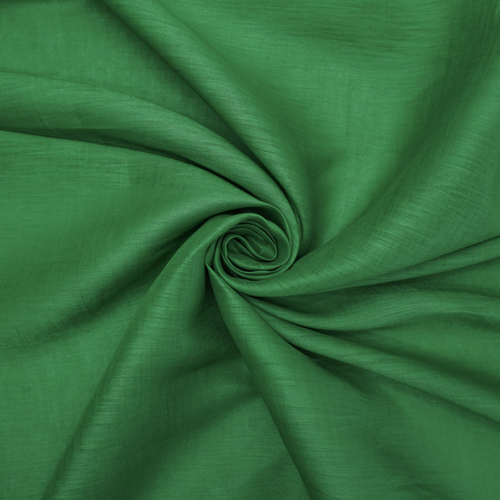 Tecido cambraia de linho puro verde bandeira claro