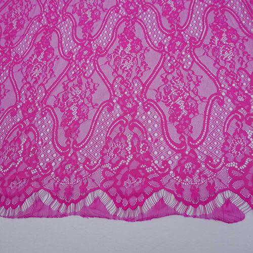 Tecido renda chantilly pink - und 150cm x 150cm