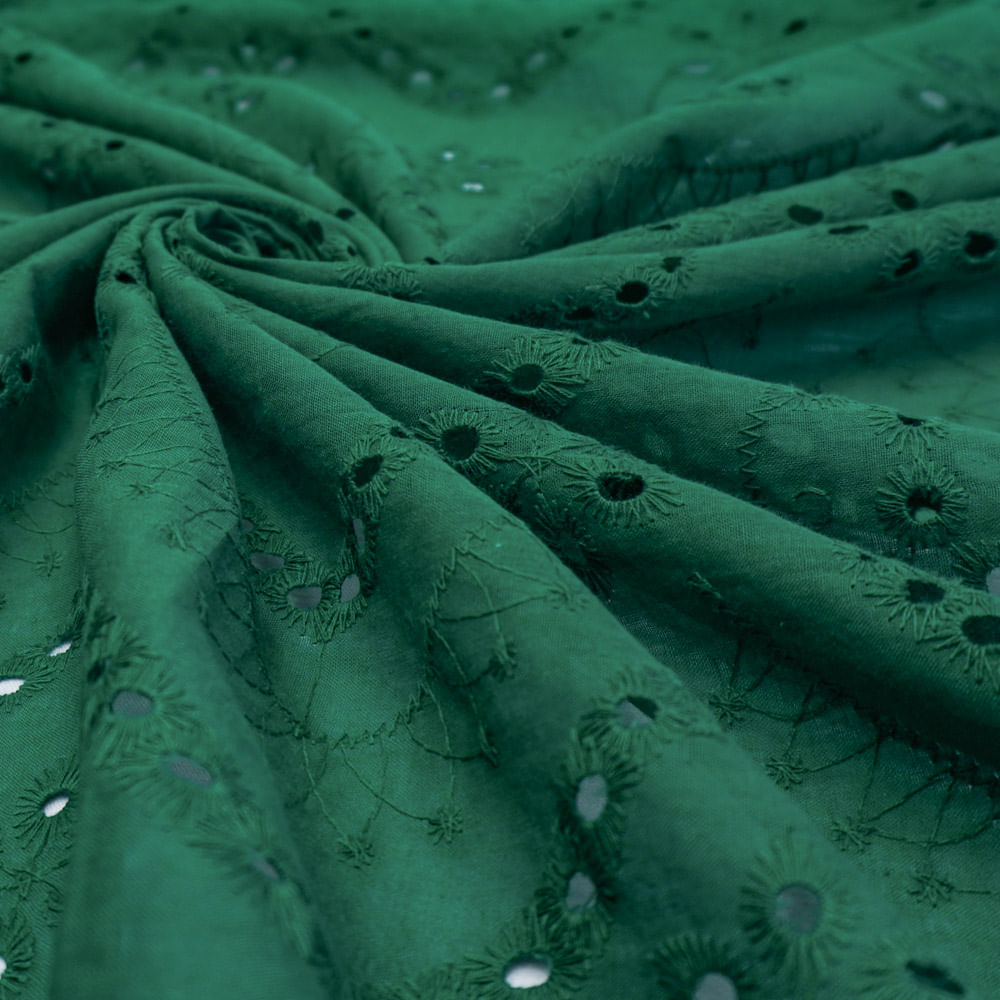 Tecido laise puro algodão verde