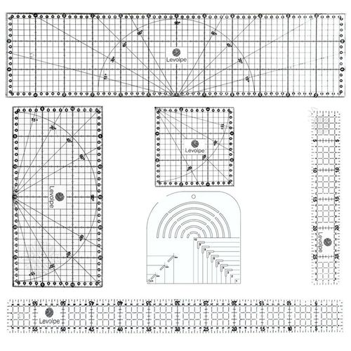 Kit Réguas 15x60 15x30 5x60 5x30 15x15 Caixa De Leite Patchwork